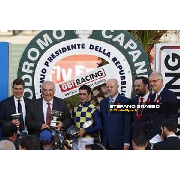 The prize giving ceremony of the Premio Presidente della Repubblica GBI Racing Rome,Capannelle racecourse 14 may 2017 ph.Stefano Grasso
