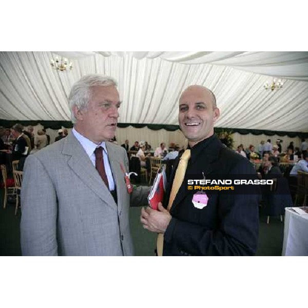 MAx Frattini and guest at the party of Turf Italia Newmarket, the July meeting , Lanson Ladies\' day, 12th july 2007 ph. Stefano Grasso