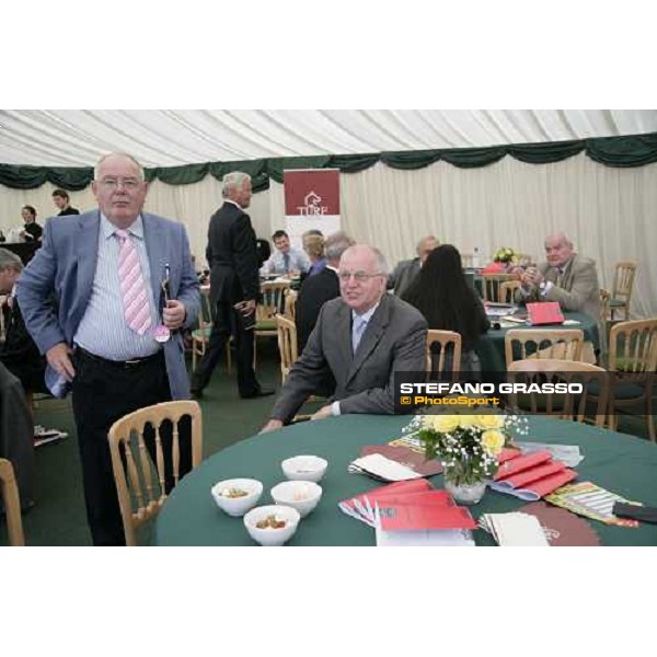 trainer Mick Channon with other guests at the party of Turf Italia Newmarket, the July meeting , Lanson Ladies\' day, 12th july 2007 ph. Stefano Grasso