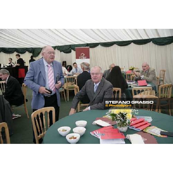 trainer Mick Channon with other guests at the party of Turf Italia Newmarket, the July meeting , Lanson Ladies\' day, 12th july 2007 ph. Stefano Grasso