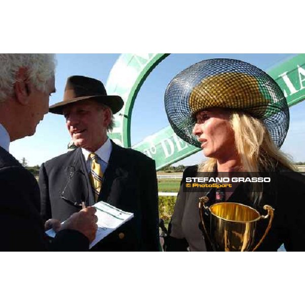 owners of Osorio winner of 120° Derby Italiano, interwieved by Piero Mei Rome Capannelle, Derby Day 2003 ph. Stefano Grasso