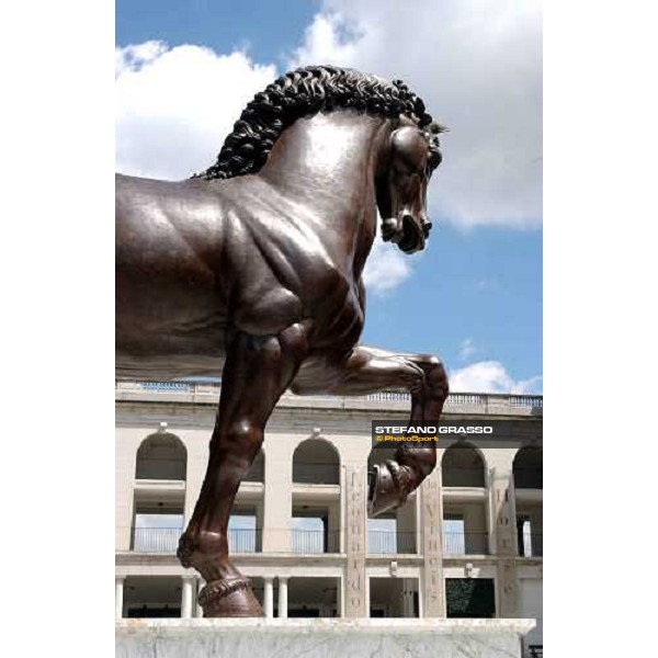 Leonardo da Vinci\'s horse San Siro race track Milan, 23rd may 2004 ph. Stefano Grasso