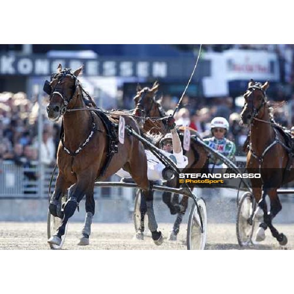 Jean Michel Bazire with Expoloit Caf wins the Elitloppet Solvalla, 25th may 2008 ph. Stefano Grasso