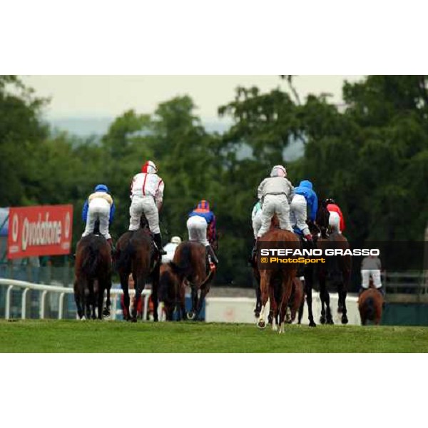The Vodafone Derby 2004 horses after the winning post Epsom 5th june 2004 ph. Stefano Grasso