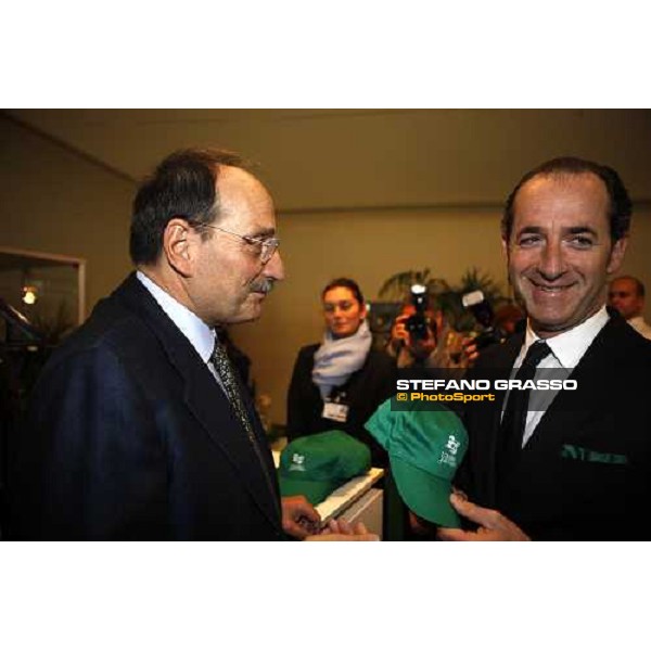 Luca Zaia, Minister for Agricultural, Food and Forestry Policies with dott. Sottile, President of Unire at Fiera Cavalli 2008 Verona, 6th nov. 2008 ph. Stefano Grasso