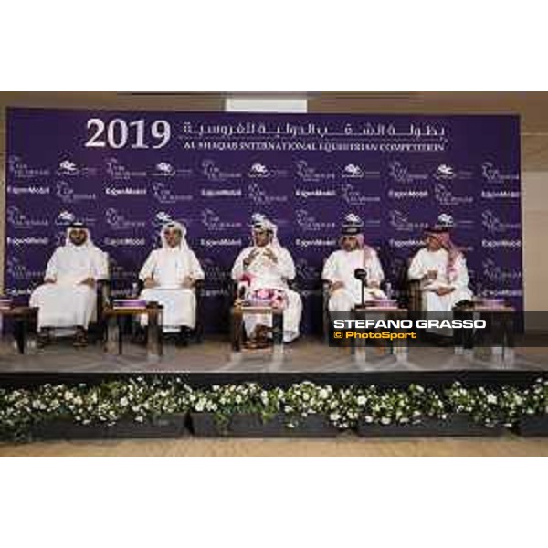 CHI Al Shaqab 2019 Opening Press Conference Ali Al Rumaihi,Omar Al Mannai,Hamad Abdulrahman Al-Attiyah,Bader Al Darwish,Fahad Al Hajri Al Shaqab, 5th march 2019 Ph.Stefano Grasso/Al Shaqab