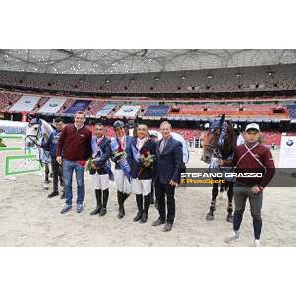 Team Competition Final - Second classified Team Holiland Equestrian - Trophies presented by Michael Mronz and Ralf Hollenbach Beijing, Bird\'s Nest 12th October 2019 Ph.Stefano Grasso/LEBM