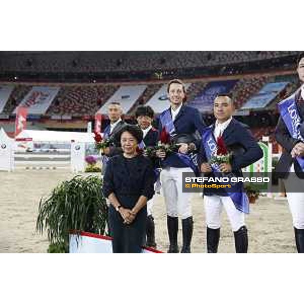 The prize giving ceremony of Big Tour - Team Competition Beijing, Bird\'s Nest 12th October 2019 Ph.Stefano Grasso/LEBM