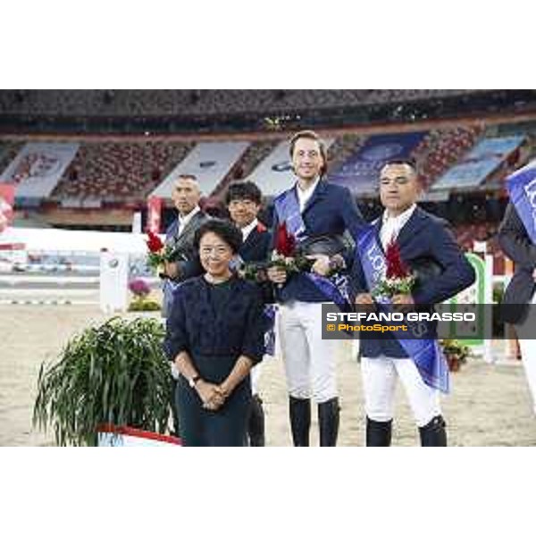 The prize giving ceremony of Big Tour - Team Competition Beijing, Bird\'s Nest 12th October 2019 Ph.Stefano Grasso/LEBM