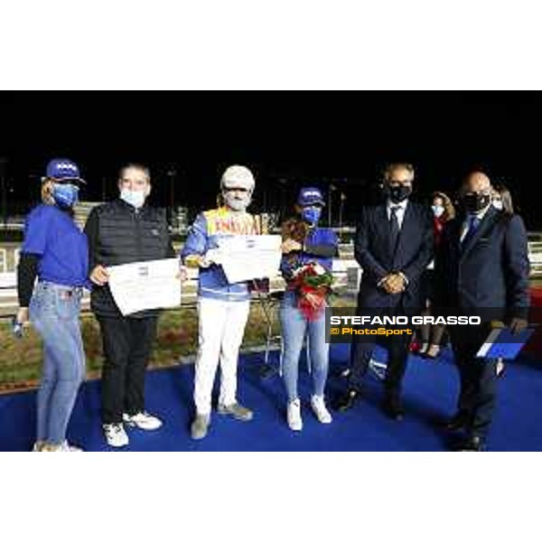 71° Gran Premio Lotteria di Agnano Renè Legati e Vanesia Ek vincono la consolazione Napoli, 25/10/2020 Ph.Stefano Grasso/Ippodromi Partenopei
