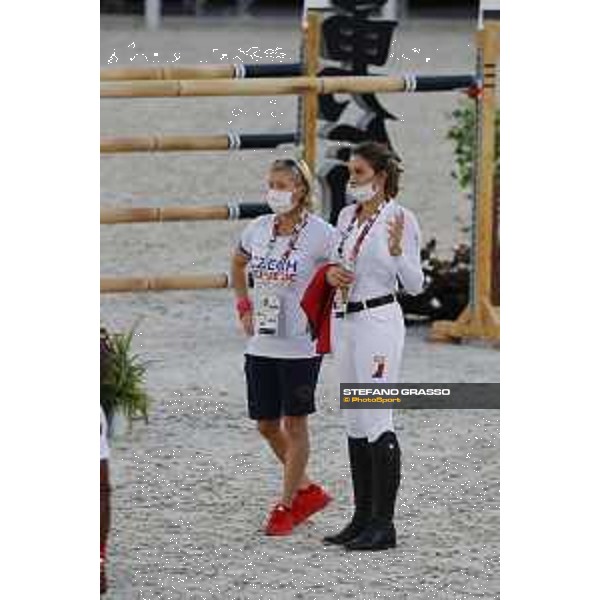 Tokyo 2020 Olympic Games - Show Jumping Team 1st Qualifier - Course walking - Jessica Kurten, Anna Kellnerova Tokyo, Equestrian Park - 06 August 2021 Ph. Stefano Grasso