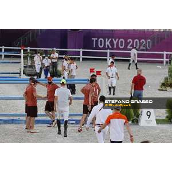Tokyo 2020 Olympic Games - Show Jumping Team 1st Qualifier - Course walking - Team Switzerland Tokyo, Equestrian Park - 06 August 2021 Ph. Stefano Grasso