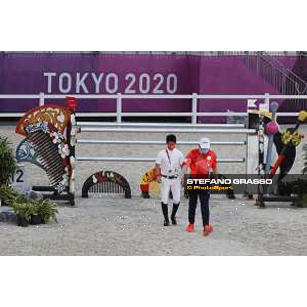 Tokyo 2020 Olympic Games - Show Jumping Team 1st Qualifier - Course walking - Eiken Sato, Paul Schockemohle Tokyo, Equestrian Park - 06 August 2021 Ph. Stefano Grasso