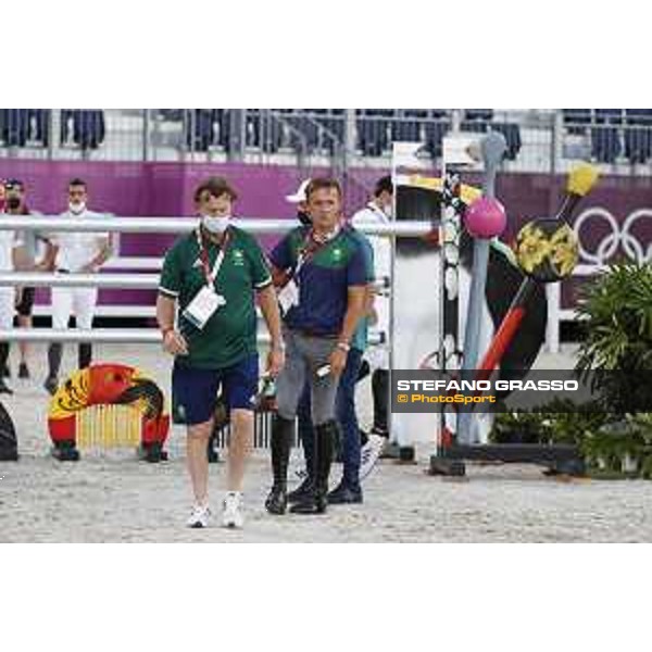 Tokyo 2020 Olympic Games - Show Jumping Team 1st Qualifier - Course walking - Cameron Hanley, Harry and Bertram Allen Tokyo, Equestrian Park - 06 August 2021 Ph. Stefano Grasso