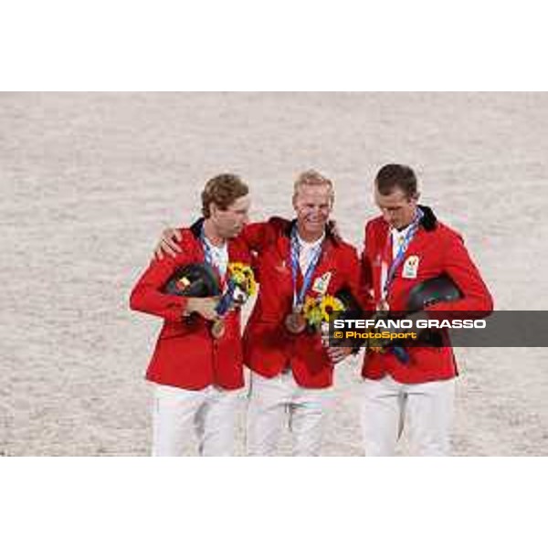 Tokyo 2020 Olympic Games - Show Jumping Team 1st Qualifier - Team Belgium: Pieter Devos, Jerome Guery, Gregory Wathelet - Bronze Medal Tokyo, Equestrian Park - 07 August 2021 Ph. Stefano Grasso