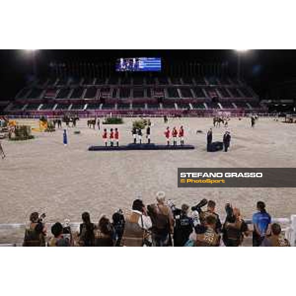 Tokyo 2020 Olympic Games - Show Jumping Team 1st Qualifier - The podium: 1st Sweden, 2nd USA, 3rd Belgium Tokyo, Equestrian Park - 07 August 2021 Ph. Stefano Grasso