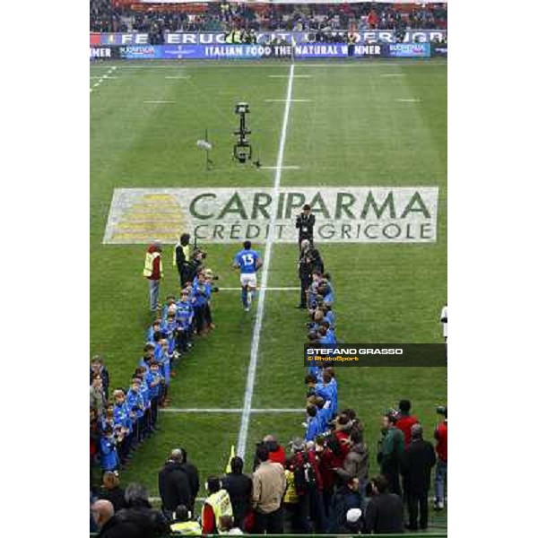 test match Italia vs. All Blacks - The Italiam Team enters the Stadium Milan, San Siro, 14th nov. 2009 ph.Stefano Grasso