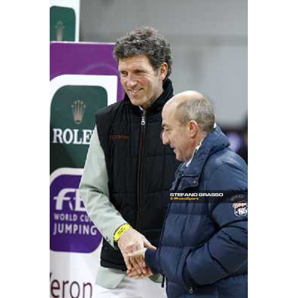 Michael Whitaker and Ludger Beerbaum pictured at Fieracavalli 2009 Verona, 7th nov. 2009 ph. Fieracavalli/Stefano Grasso