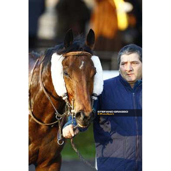 Luci a Capannelle with his groom after winning the Premio Criterium d\' Inverno Rome, 7th february 2010 ph. Stefano Grasso
