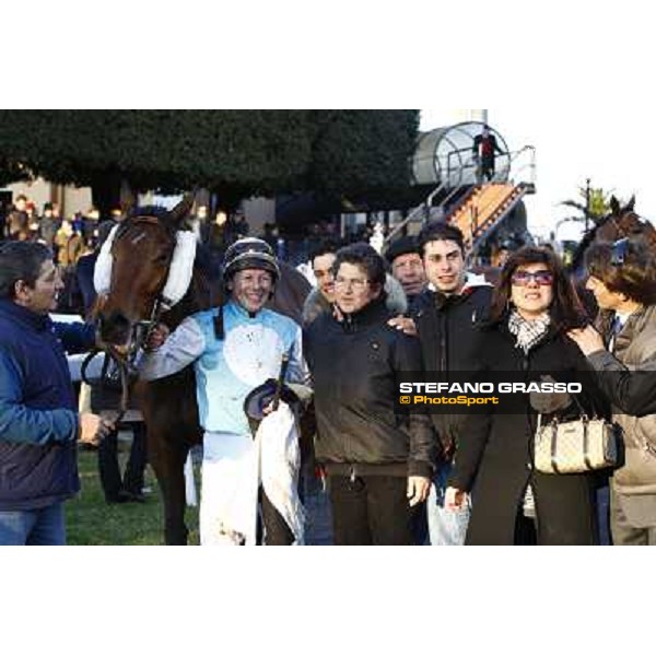 the winning connection of Luci a Capannelle after winning the Premio Criterium d\' Inverno Rome, 7th february 2010 ph. Stefano Grasso
