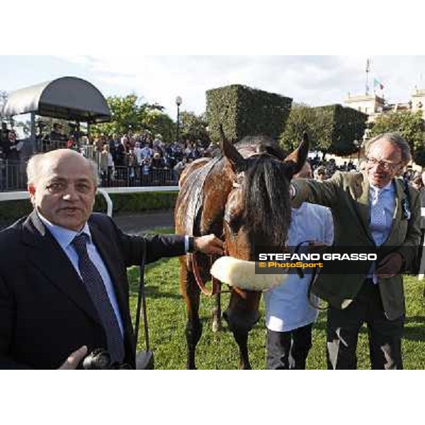 Vittorio Caruso, Worthadd and Diego Romeo after winning the 127° Derby Italiano Rome, 8th may 2010 ph. Stefano Grasso