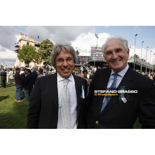 Roberto Brischetto and Paolo Benedetti at the 127° Derby Italiano Rome, Capannelle racetrack, 8th may 2010 ph. Stefano Grasso