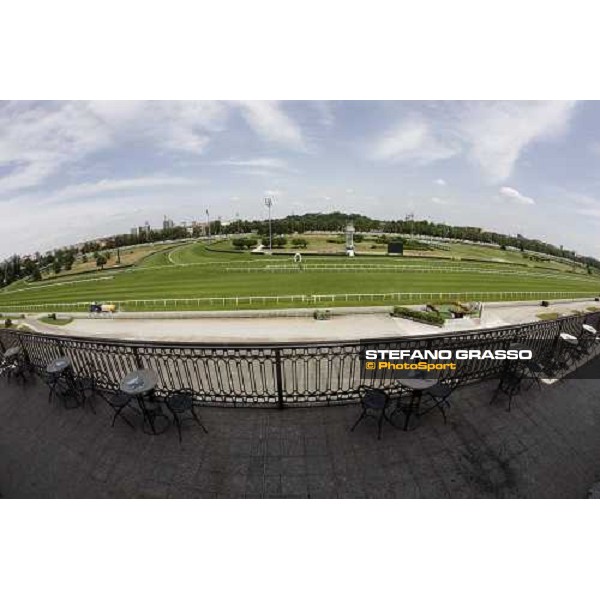 a panoramic view of San Siro galopp racetrack shooted from the roof terrace Mllan - San Siro, 13th june 2010 ph. Stefano Grasso