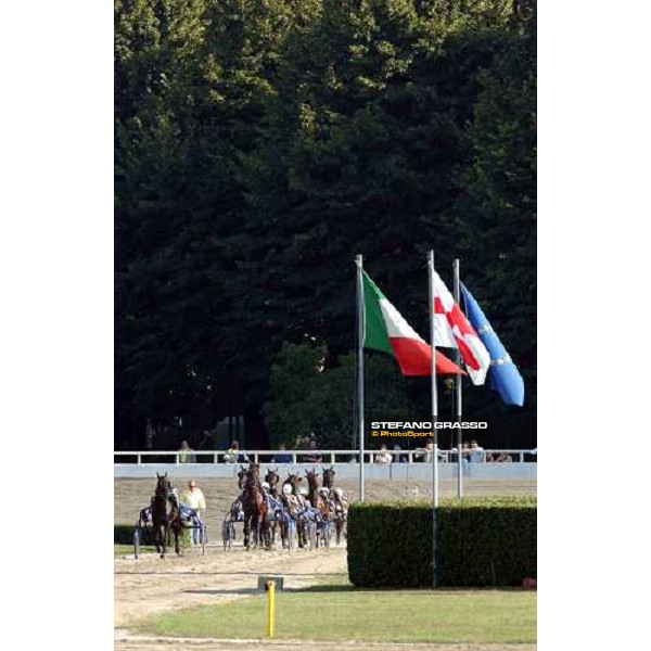 horses preparing for handicap start at Arcoveggio racetrack Bologna, 19th september 2004 ph. Stefano Grasso