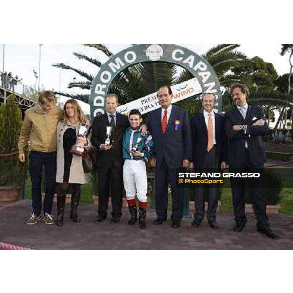 the prize giving ceremony of the Premio Lydia Tesio win by Umberto Rispoli on Aoife Alainn Rome, Capannelle racetrack 24th oct. 2010 ph. Stefano Grasso
