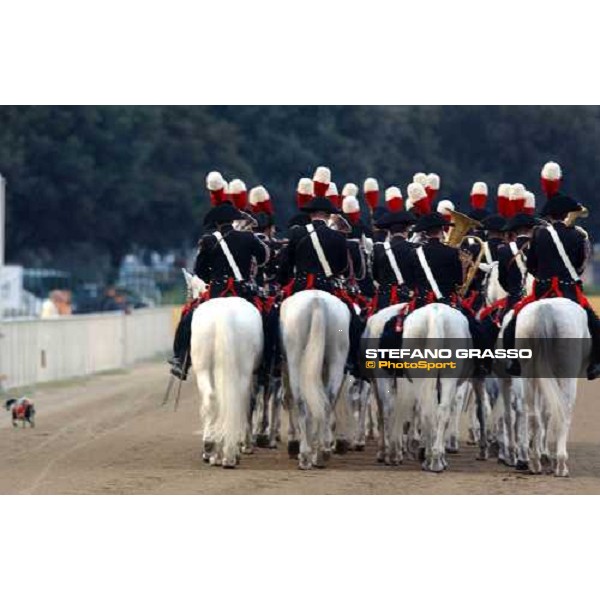 77° Derby Italiano del Trotto La Fanfara a Cavallo del Reggimento Carabinieri a Cavallo Rome, 10th october 2004 ph. Stefano Grasso