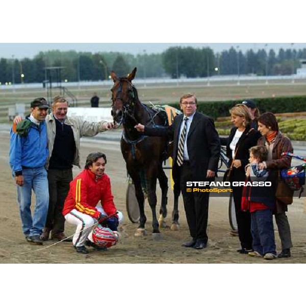 giving prize for Pippo Gubellini, Jean Pierre Dubois and owners with Daguet Rapide Torino, 16th october 2004 ph. Stefano Grasso