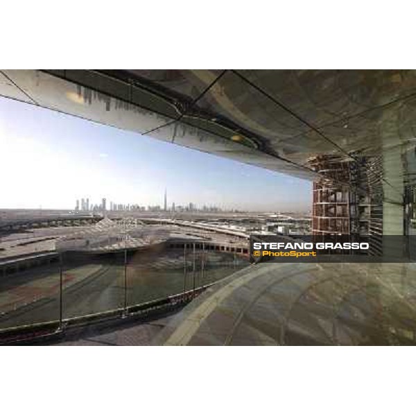 Morning track works at Meydan - a view of the Dubai skyline from Meydan grandstand Dubai - Meydan 24th march 2011 ph.Stefano Grasso
