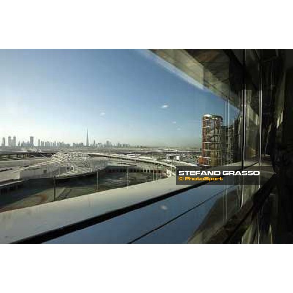 Morning track works at Meydan - a view of Dubai skyline from Meydan Dubai - Meydan 24th march 2011 ph.Stefano Grasso
