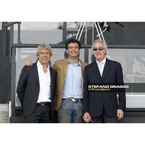 Roberto and Jacopo Brischetto with Antonio Gasparetto Milan- San Siro racetrack, 25th april 2011 ph.Stefano Grasso
