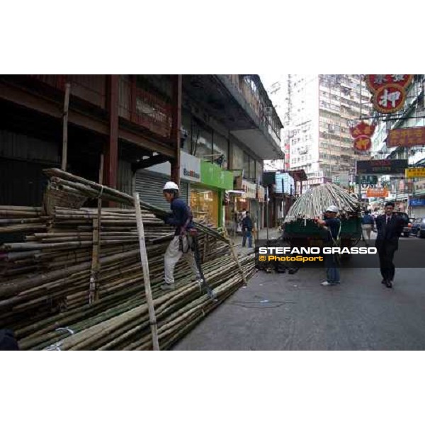 Hong Kong - bamboo ready for scaffoldings Hong Kong 6th dec. 2004 ph. Stefano Grasso