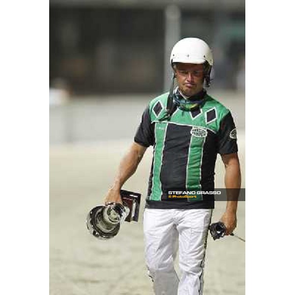 Enrico Bellei after the prize giving ceremony of the Gran Premio Nazionale Filly Milano - San Siro trot racecourse, 30th june 2012 ph.Stefano Grasso