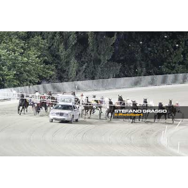 The start of Gran Premio Nazionale - Mem.Gianni Ferraris Milano - San Siro trot racecourse, 30th june 2012 ph.Stefano Grasso