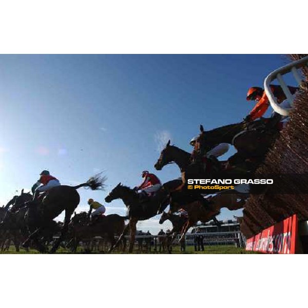 last fence in the Mildmay of Flete Handicap Steeple Chase Cheltenham - The Festival 3rd day , 17th march 2005 ph. Stefano Grasso