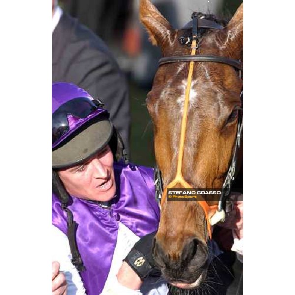close up for Barry Geraghty and Kicking King winners of The Totesport Cheltenham Gold Cup Steeple Chase Cheltenham - 4th day - 18th march 2005 ph. Stefano Grasso