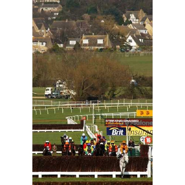 Graham Lee on Grey Abbey(right) leads the group in The Totesport Cheltenham Gold Cup Steeple Chase Cheltenham - 4th day - 18th march 2005 ph. Stefano Grasso