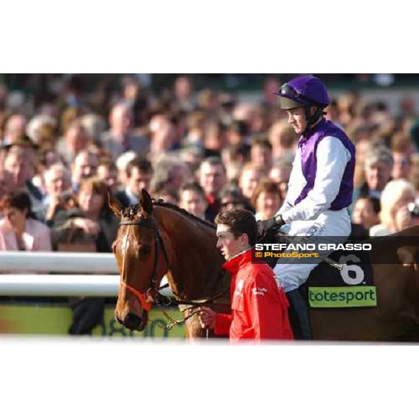 Barry Geraghty on Kicking King, winners of the Cheltenham Gold Cup, parading before the race Cheltenham, 4th day - 18th march 2005 ph. Stefano Grasso