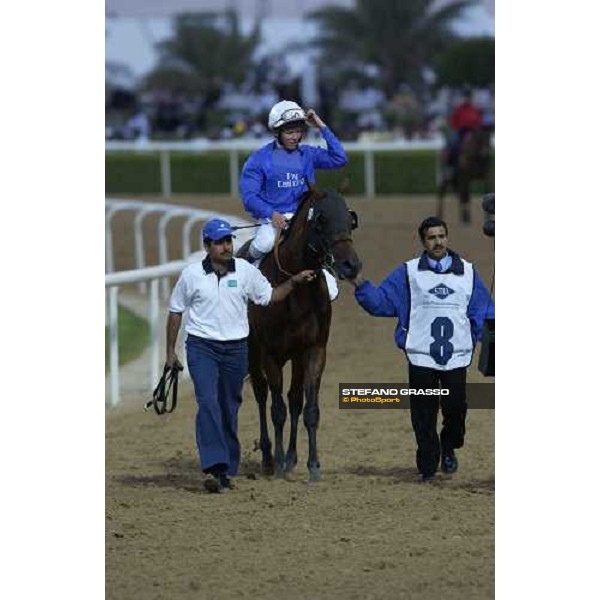 Kerrin Mc Evoy comes back in triumph after winning with Blues and Royals the Uae Derby Nad El Sheba- Dubai, 26th march 2005 ph. Stefano Grasso
