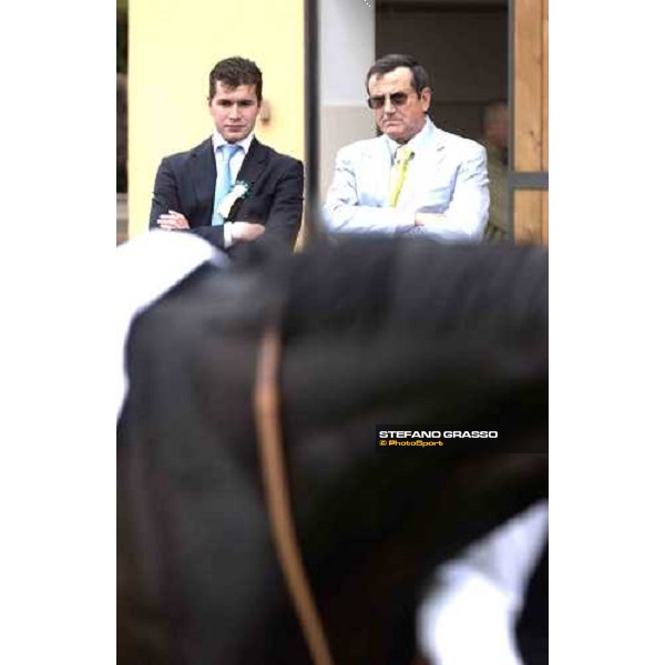 trainer Stefano Botti and dott. Luciano Salice Rome Capannelle 24th april 2005 ph. Stefano Grasso