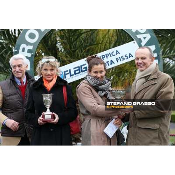 The prize giving ceremony of the Premio Criterium D\'Inverno Rome, Capannelle racecourse, 12th january 2013 ph.Stefano Grasso