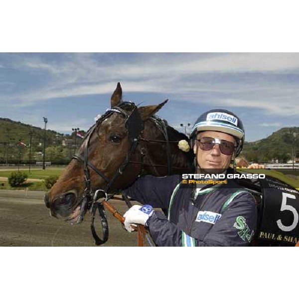 close up for Stig Johansson and Digger Crown winners of 2nd leg of Gran Premio Lotteria Napoli, 8th may 2005 ph. Stefano Grasso