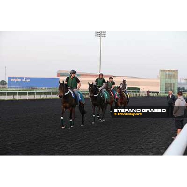 The French connection witth Alain De Royer Dupre morning track works Dubai - Meydan racecourse,27th march 2013 ph.Stefano Grasso
