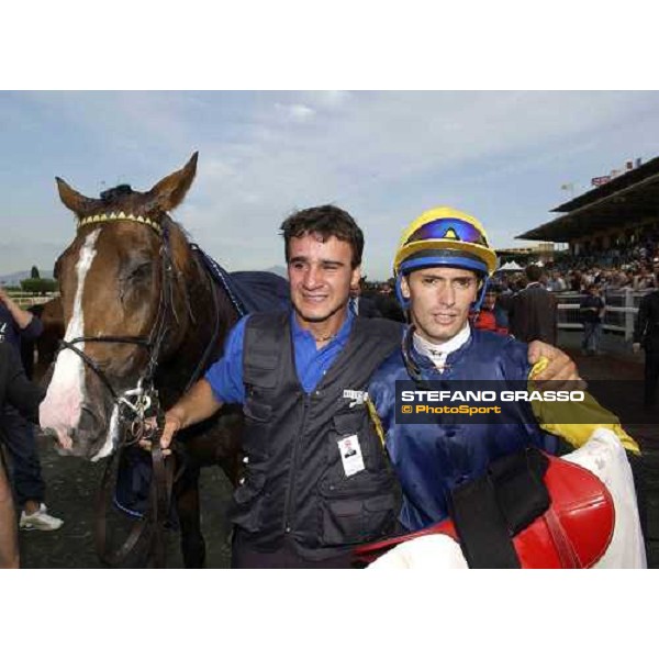 Marco Monteriso with De Sica and his lad, winners of Derby 2005 Rome Capannelle Derby 2005 Rome 22th may 2005 ph. Stefano Grasso