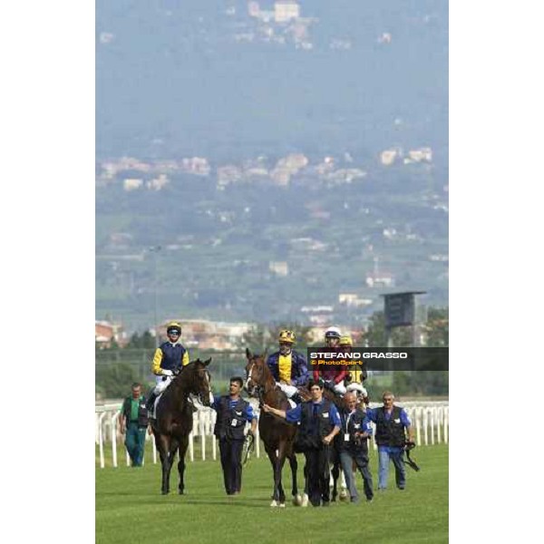 Marco Monteriso on De Sica (1st from left) parading before the Derby Rome Capannelle Derby Day Rome, 22th may 2005 ph. Stefano Grasso