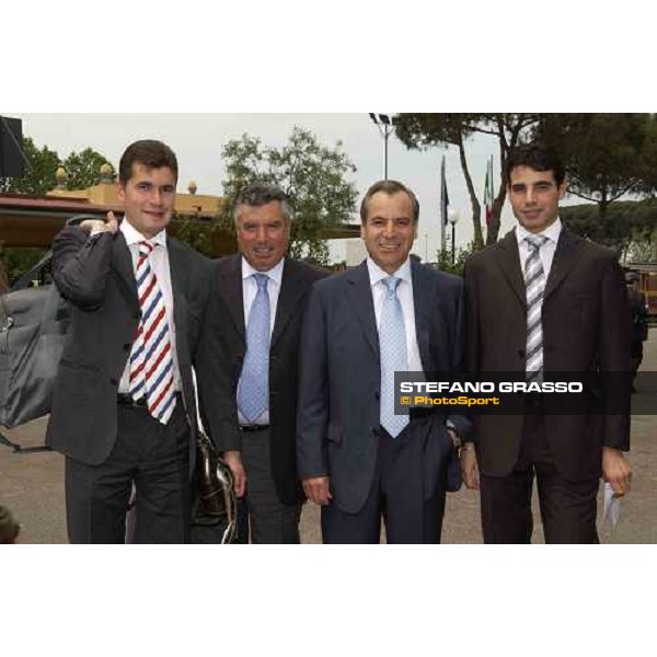 Alduino e Giuseppe Botti with Stefano and Marco at Rome Capannelle Derby Day Rome, 22th may 2005 ph. Stefano Grasso