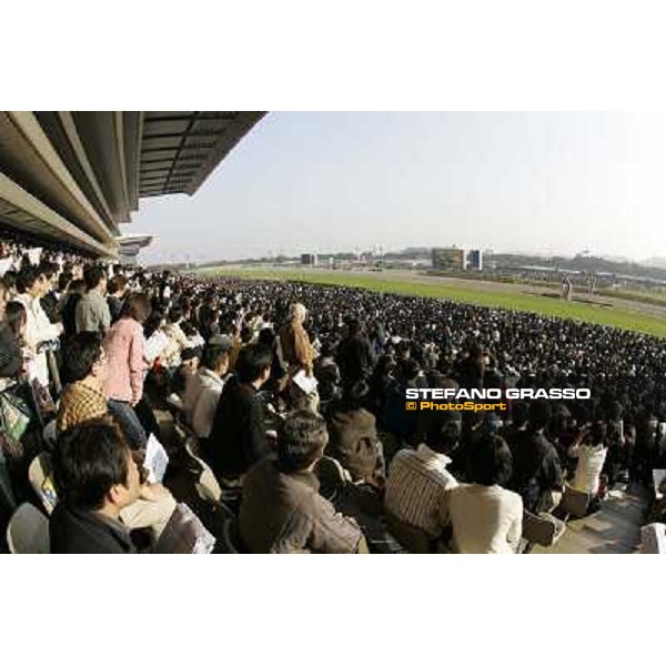 a very crowded grandstand at Fuchu race course Tokyo, 27th november 2005 ph. Stefano Grasso